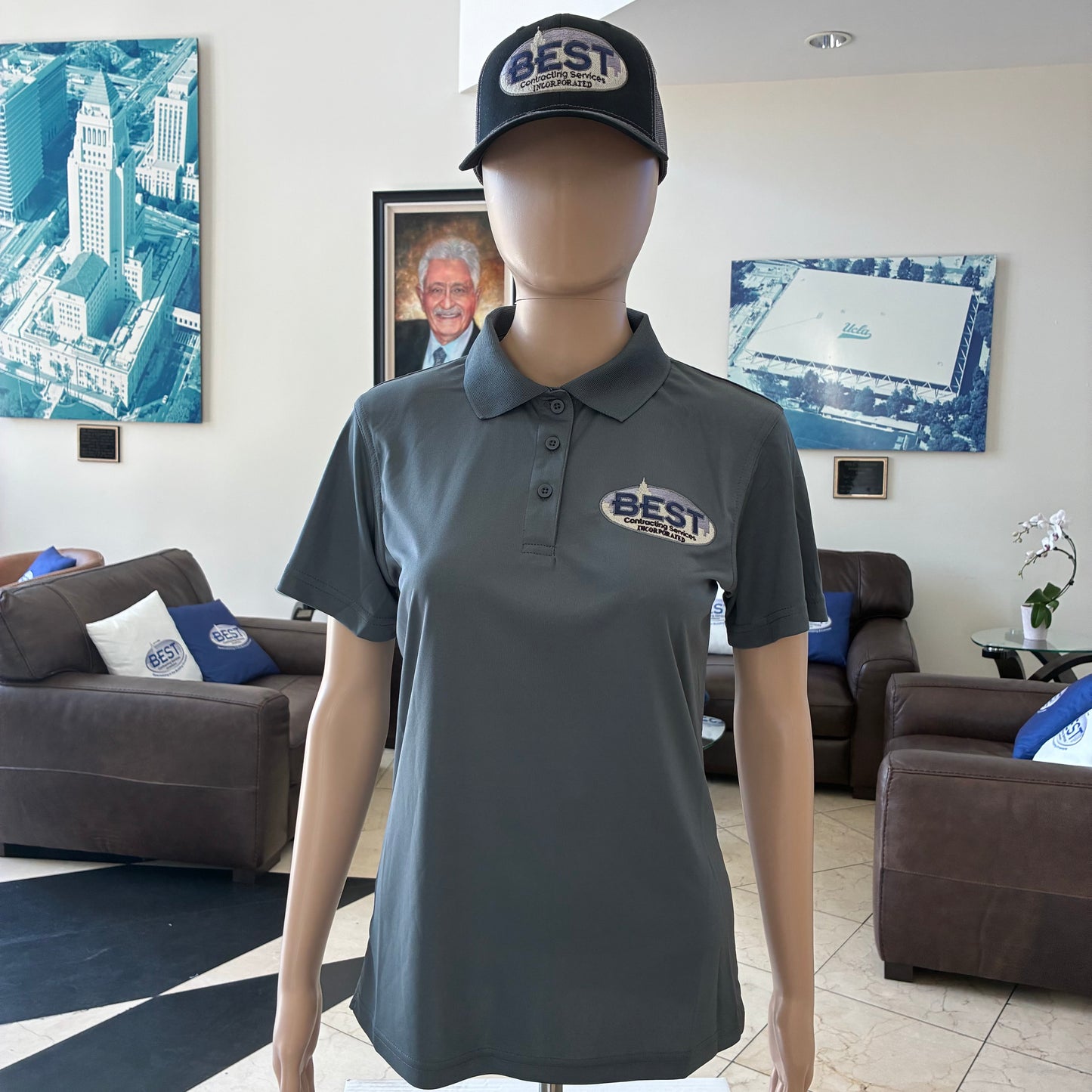 Gray Womens Polo