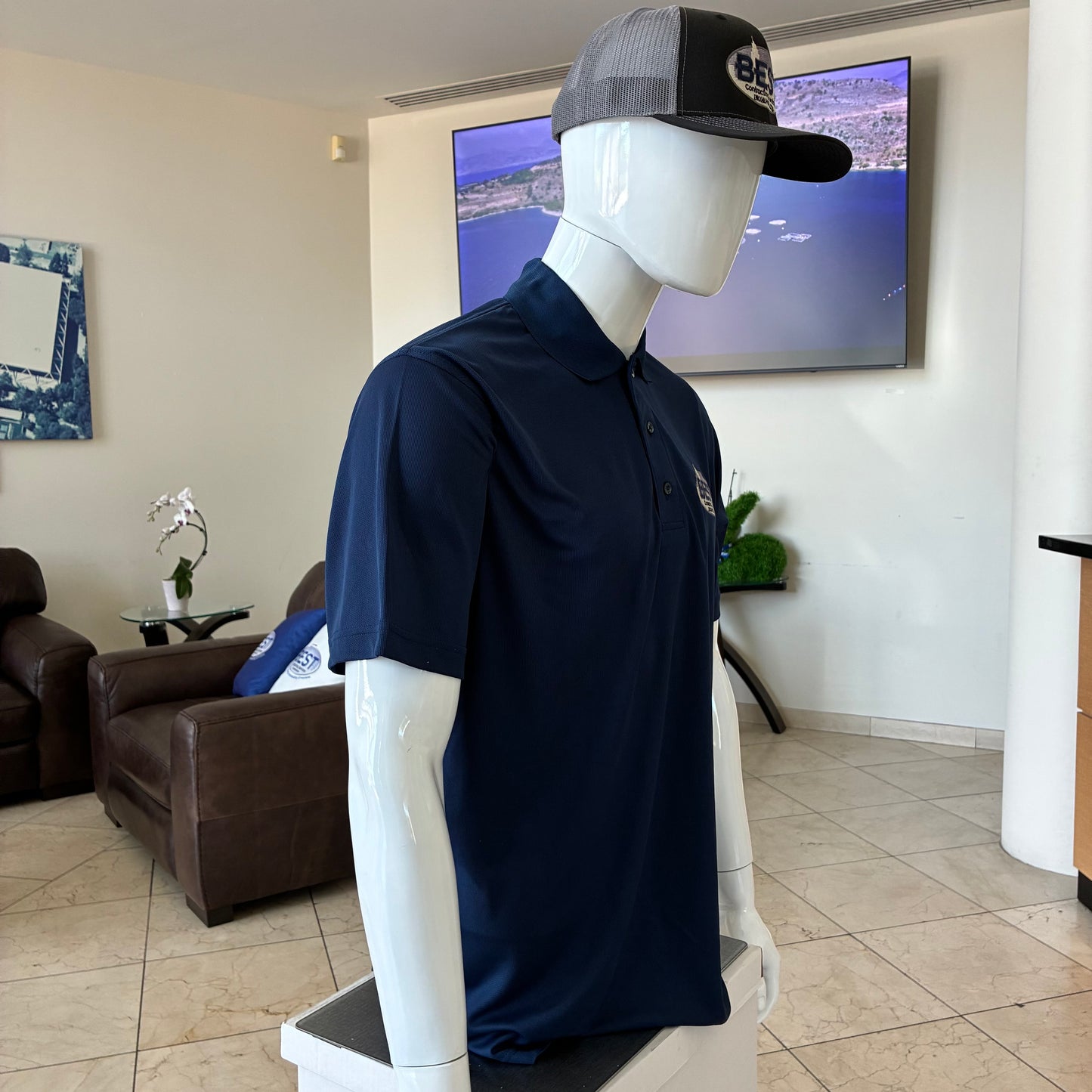 Navy Blue Mens Polo
