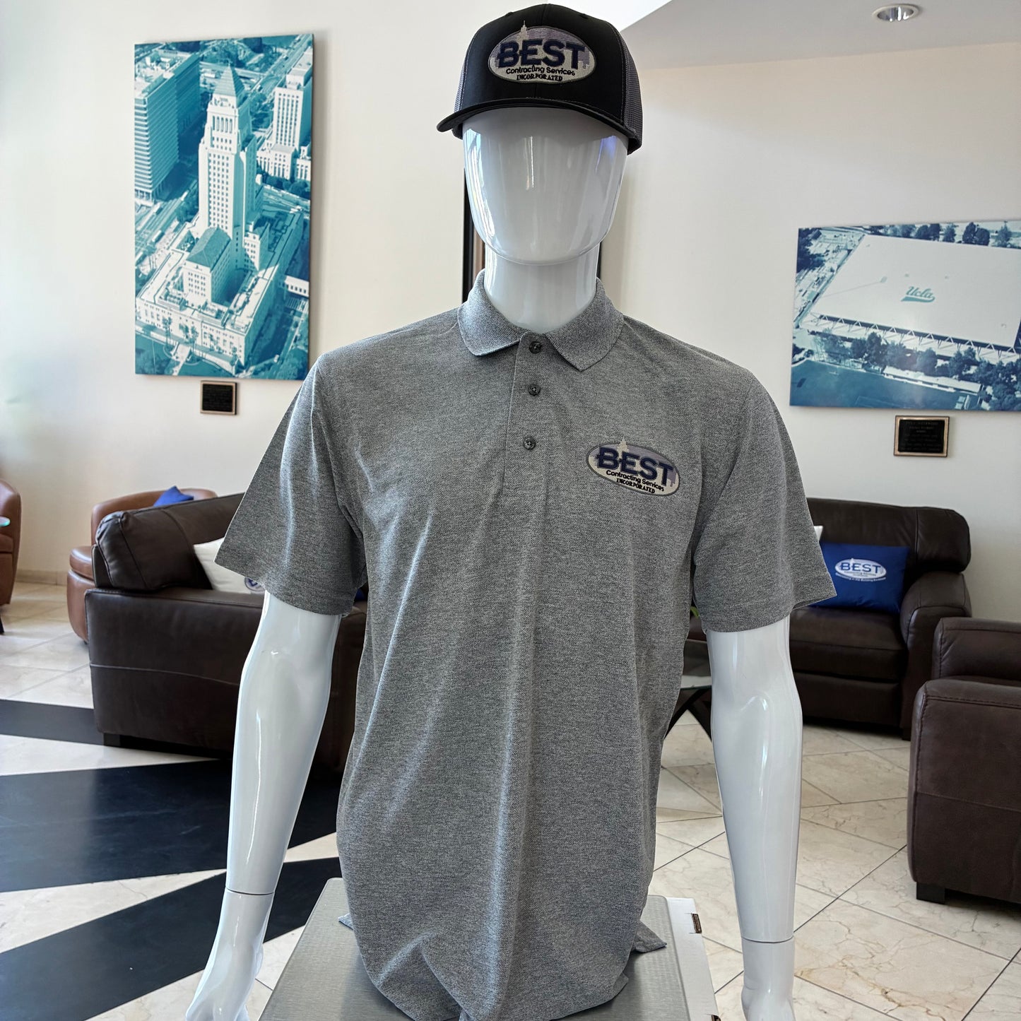 Gray Mens Polo