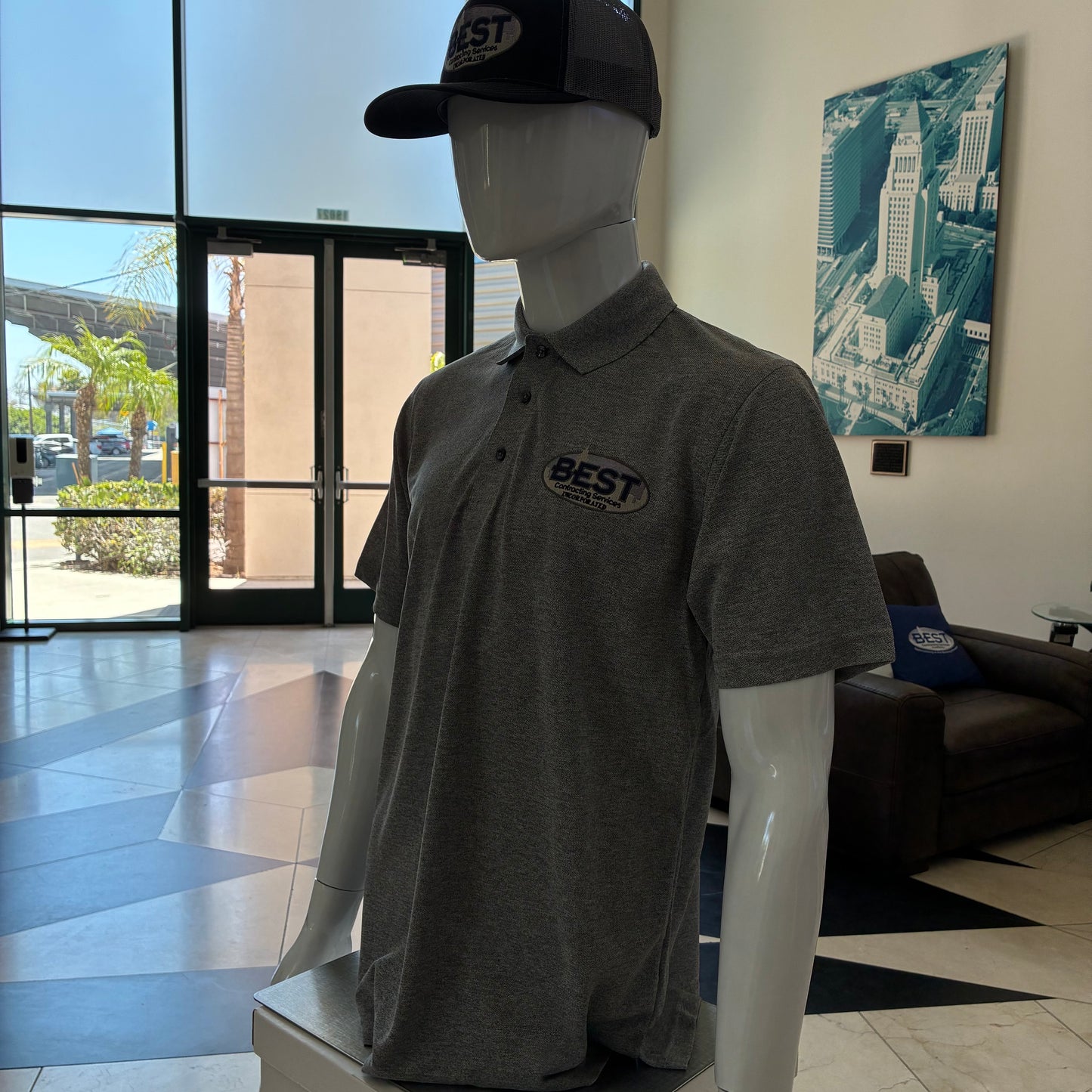 Gray Mens Polo